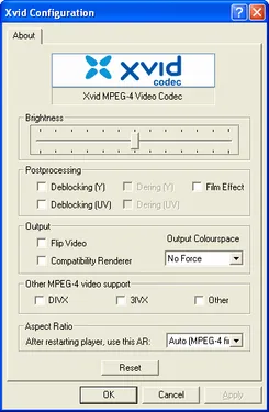 Xvid Video Codec Ксвид Видео Кодек — скриншот 2